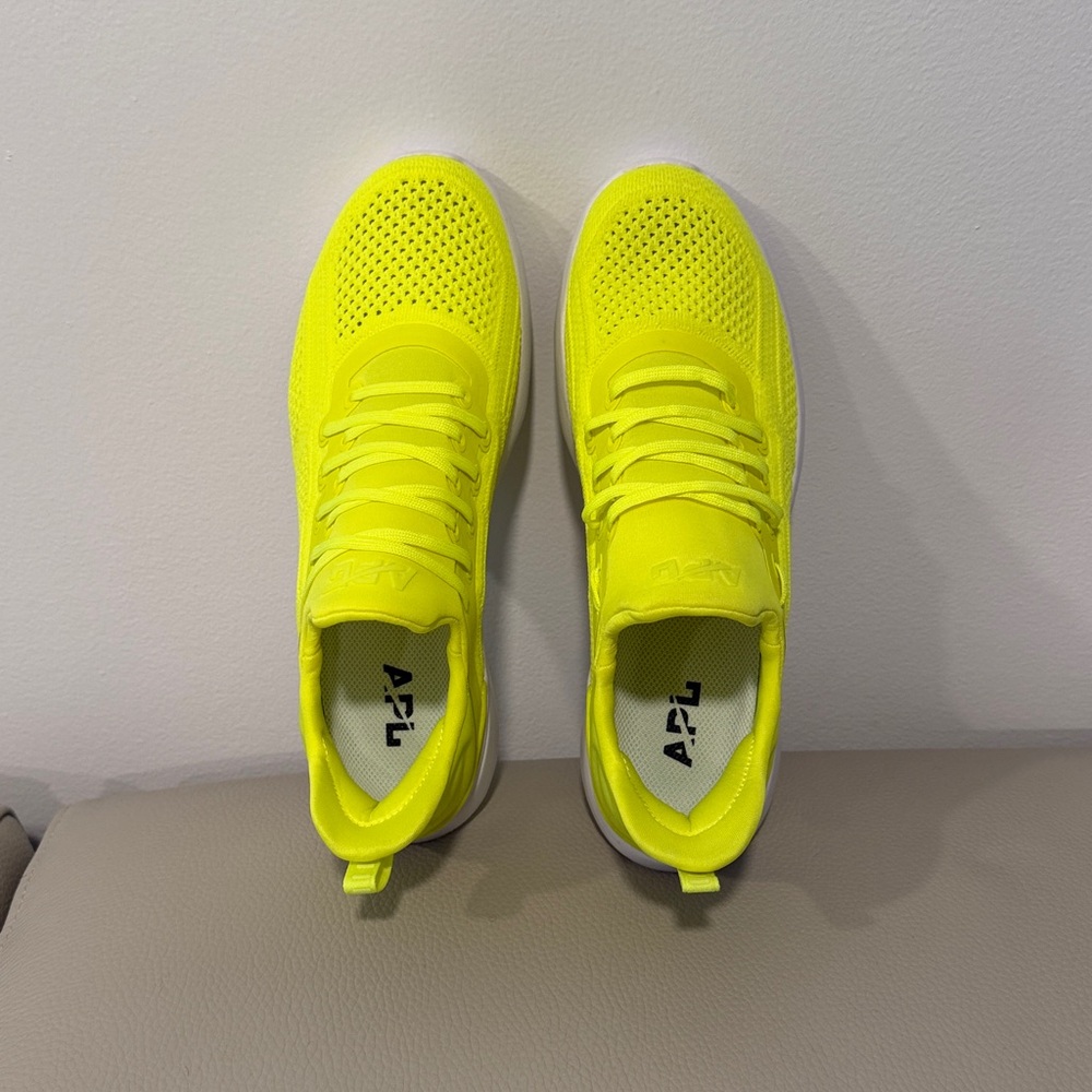 APL Neon Yellow Athletic Shoes. Techloom Tracer